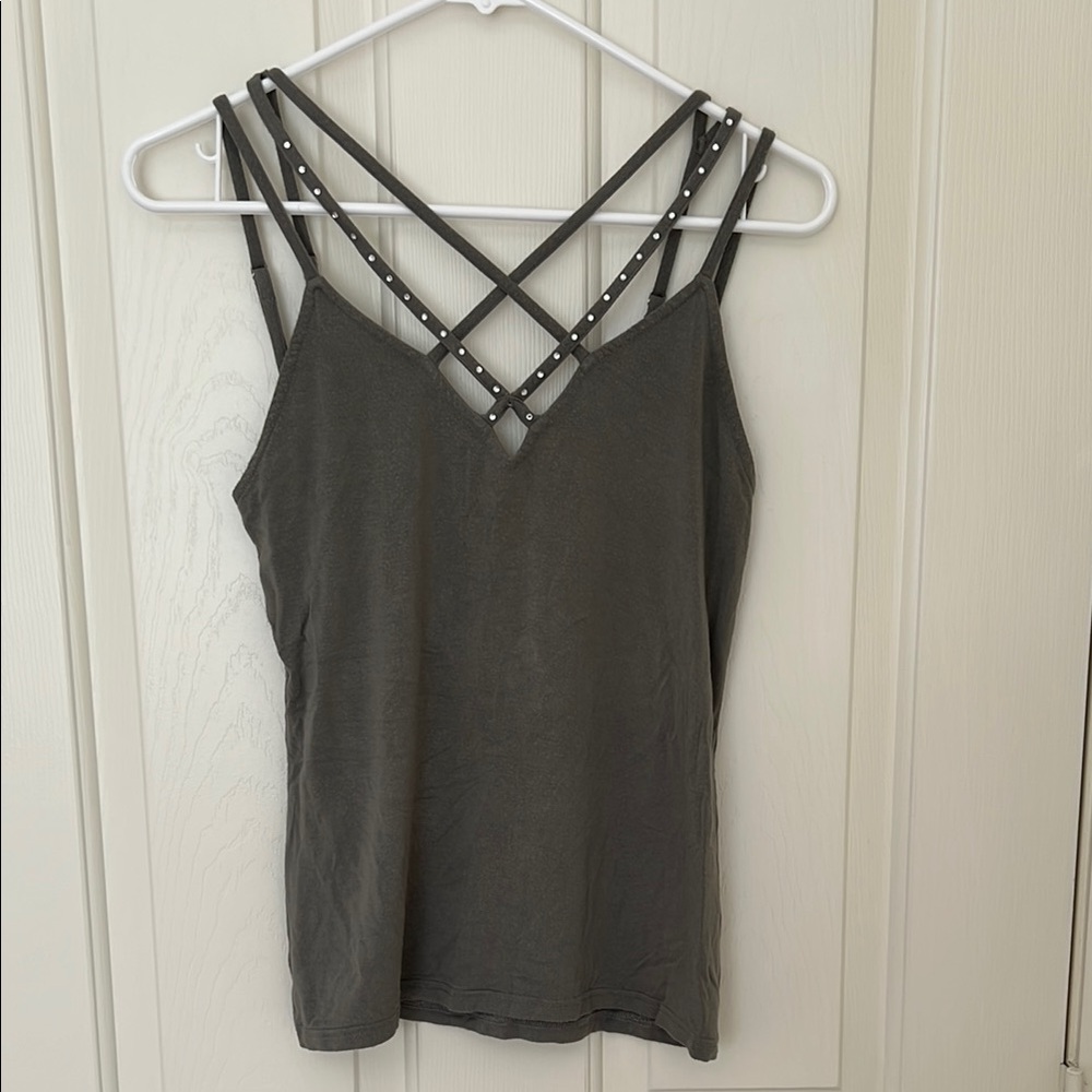 Strappy Olive Green Women's Top